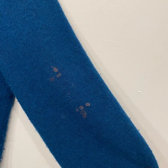 Naadam Peacock Blue Crew Neck Cashmere Sweater Large - Picture 5 of 5